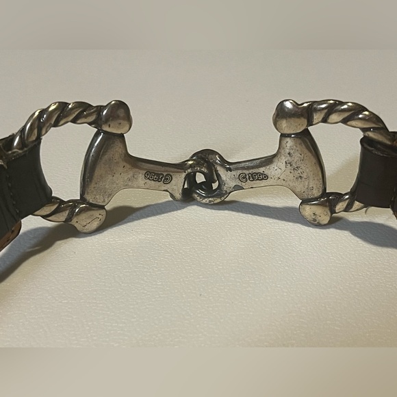 Vintage Brighton Black Leather Bit Belt Size M Silver Tone Style 22403 1996 - Picture 8 of 15